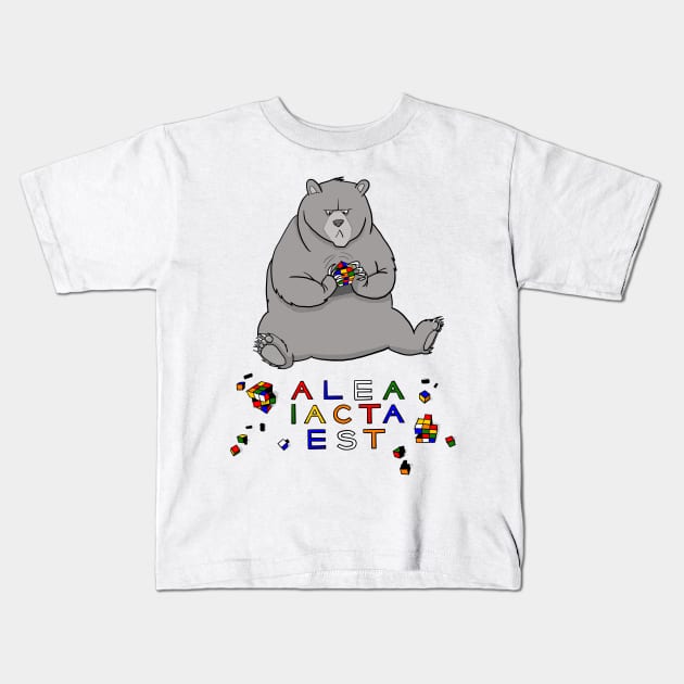 The Bear and the Cube Kids T-Shirt by Tanja Kosta